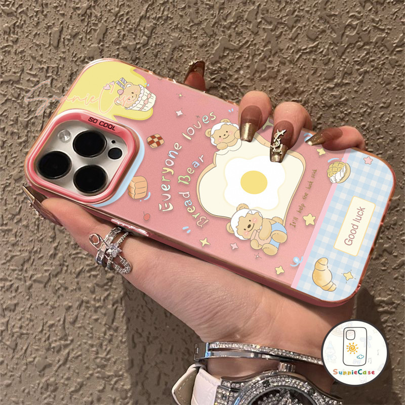 น่ารักจัง ไข่หมี การ์ตูนดูเดิล เคสไอโฟน iPhone 12 13 15 11 14 Pro Max 8 14 7 15 Plus 7Plus X XS XR Max SE 2020