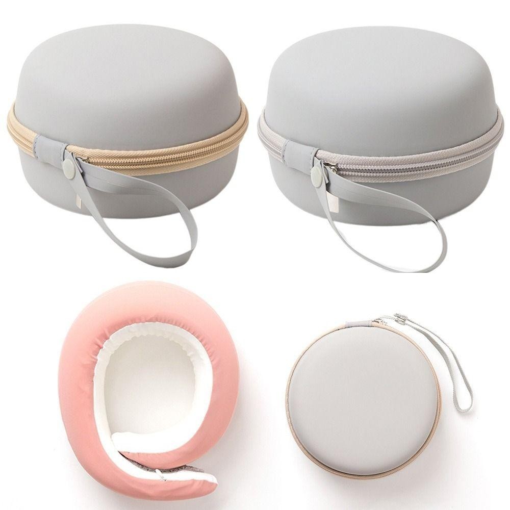 Breeze หมอนรองคอ U Type, กระเป๋าเก็บ EVA Porable, 2024 Zipper Round Camping Memory Foam Pillow Box Travel