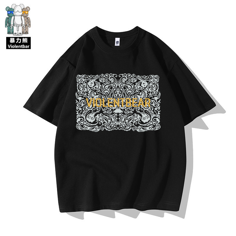 [พร้อมส่ง][Violent Bear] official upgrade 250 grams heavy Xi ใส่สบายๆ หนาๆ วินเทจ รัดรูป ชีฟอง