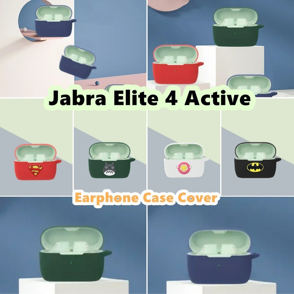 【Case Home】นําไปใช้กับ Jabra Elite 4 Active เคส Case เคสหูฟัง การ์ตูนง่าย ซิลิโคนนุ่ม เคส เคสหูฟัง