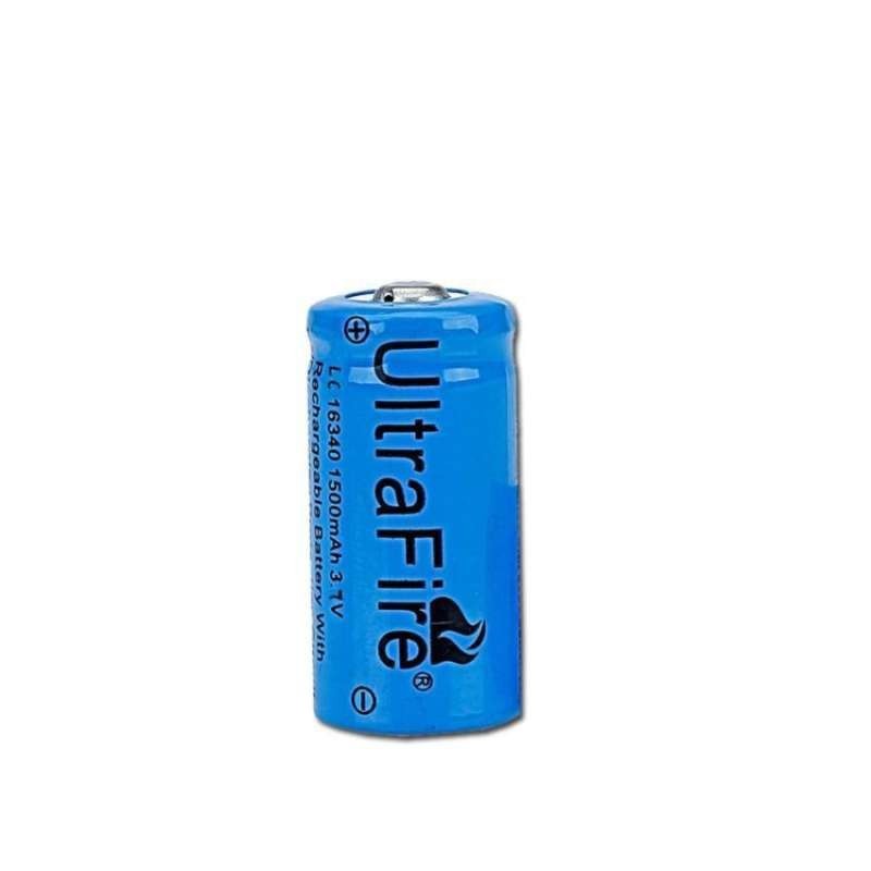 ทนทาน UltraFire 16340 / CR123A / LC16340 Lithium Battery 1500 mAH 3.7V Rechargeable Li-ion Battery-B