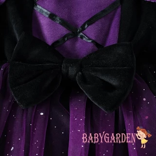 1-6years เด็ก/เด็กสาวฮาโลวีนเครื่องแต่งกายน่ารักแขนกุดกํามะหยี่ Tulle ชุด + Hooded Cape คอสเพลย์ชุด