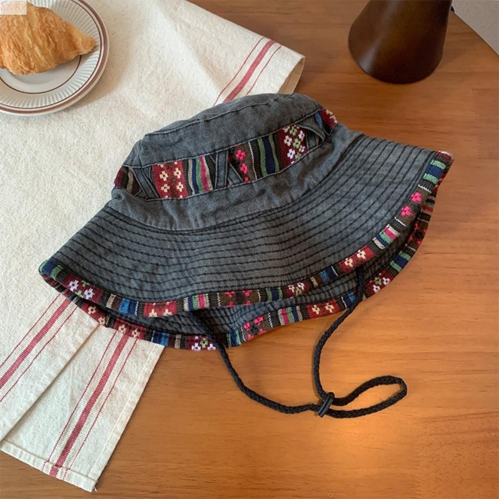 หมวกคาวบอยตะวันตก IVORY, หมวกปีกกว้างลมแห่งชาติระบายอากาศ, Causal Summer Vintage Sun Protection Anti-uv Bucket Hat Fishing