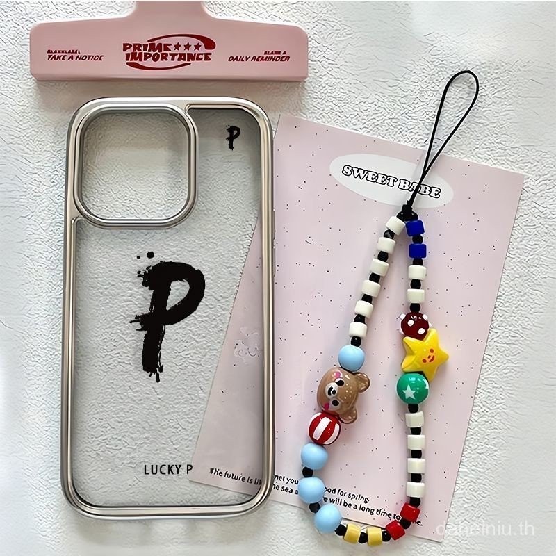 มือวาด P ชุบเคสโทรศัพท์สร้อยข้อมือสำหรับ iPhone 11/12/13/14/15 PRO MAX/7plus/8PLUS/11pro/13Pro/xr/xs MAX