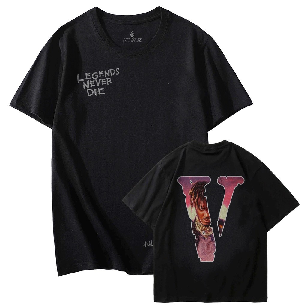 HOT เสื้อยืดแขนสั้น พิมพ์ลาย Unissex vlone juice wrld 999 สําหรับผู้ชาย