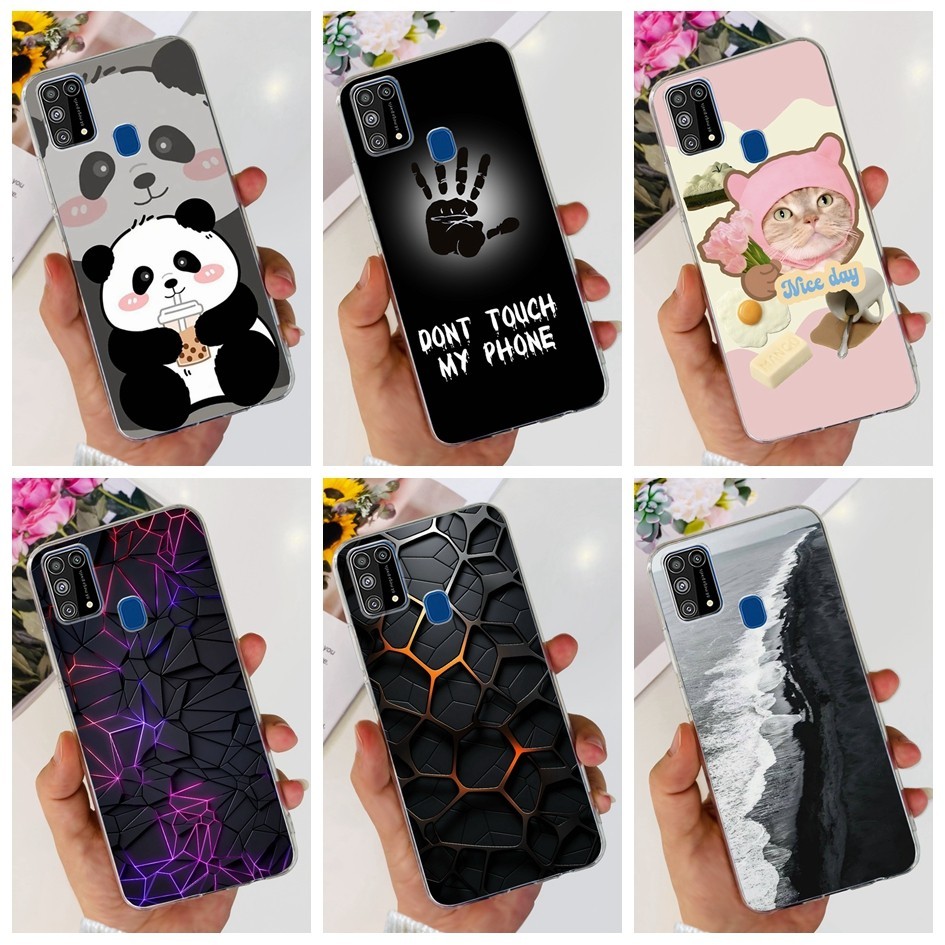 สําหรับ Samsung Galaxy M31 ปลอก SM-M315F น่ารักการ์ตูนซิลิโคนนุ่มเคสโทรศัพท์ฝาหลังสําหรับ Samsung M31 Prime กันชน