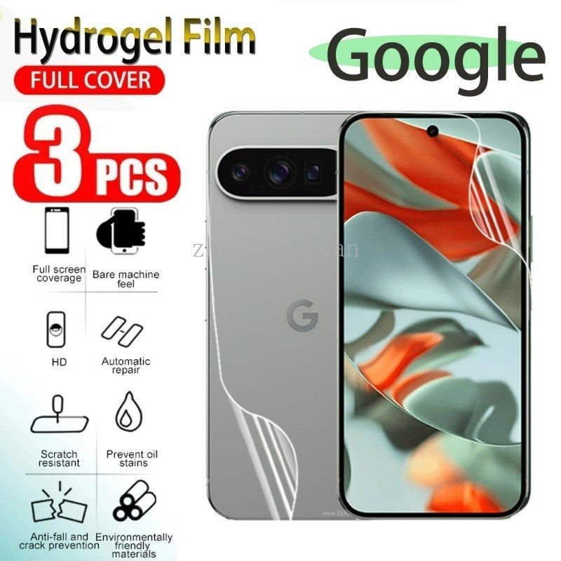1-3pcs Soft Hydrogel ฟิล์มสําหรับ Google Pixel 9 9Pro 9XL 5G 2024 Pro XL คลุมทั้งหมดป้องกันหน้าจอสํา