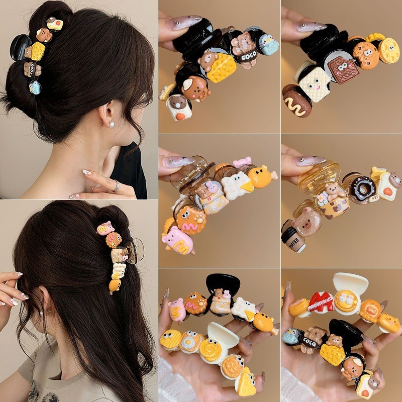 ที่หนีบการ์ตูนหญิงขนาดใหญ่สไตล์ใหม่บิสกิตหนีบฉลาม