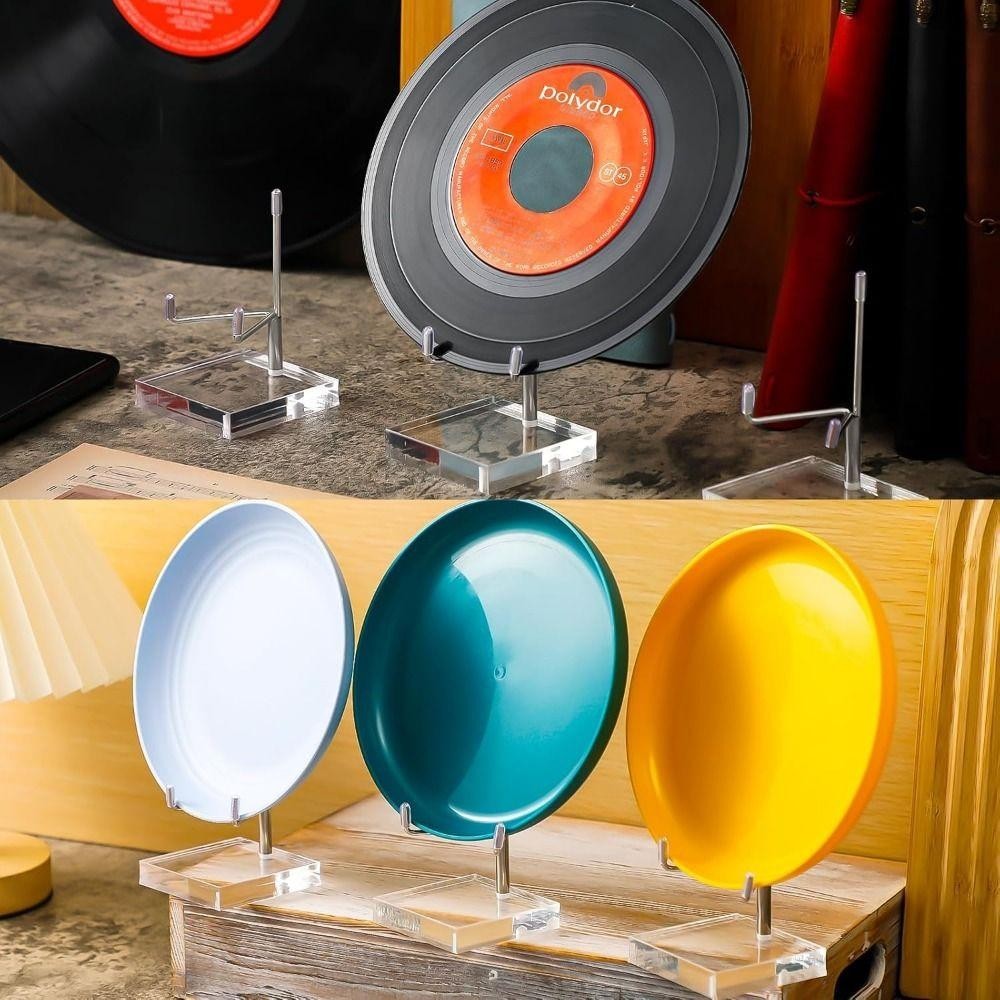 เนฟส์ ขาตั้งจอแสดงผลอะคริลิคใส,ฐานกลม/ตารางกรณียางนุ่มแขนโลหะผู้ถือคริสตัล,ทนทานมั่นคงง่ายต่อการติดตั้งรอยขีดข่วนหินของสะสมชั้นวางร็อค - รูปที่ 7