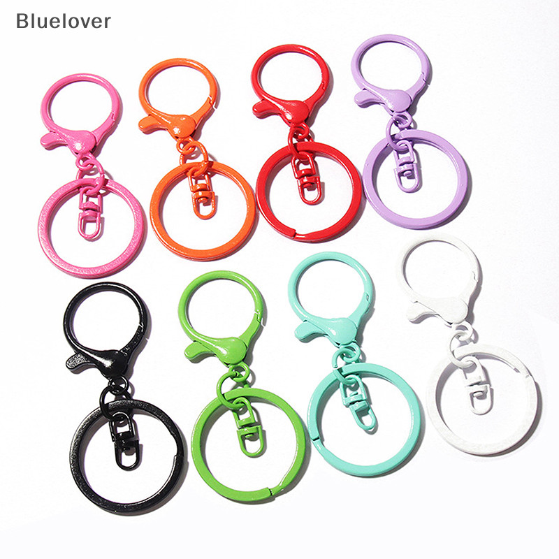 Bluelover สีกุ้งก้ามกรามสปริงใหญ่ Claspsps ตะขอเปิดแหวน Key Hook พวงกุญแจสําหรับเครื่องประดับทํา DIY พวงกุญแจอุปกรณ์เสริมใหม่