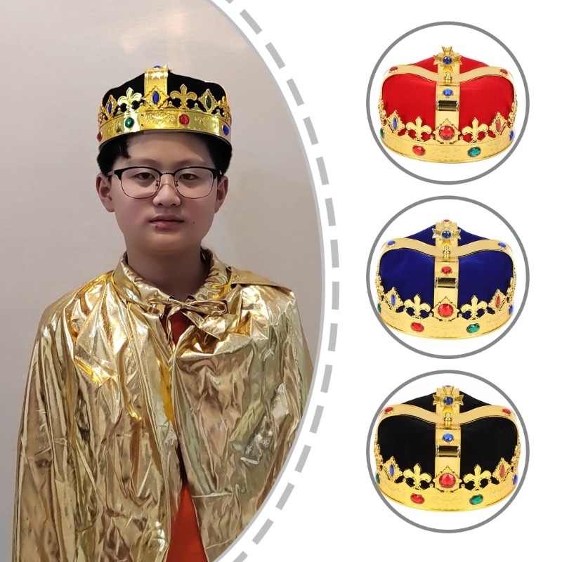 Crazy King Crowns Wand Prom Dress Up สําหรับ King Birthday Dress Up อุปกรณ์ประกอบฉากภาพสนุก