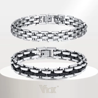 VNOX วีน็อกซ์ สายนาฬิกาสร้อยข้อมือโซ่รูปสําหรับผู้ชายเด็กผู้ชาย,สร้อยข้อมือโซ่สายคล้อง,สายรัดข้อมือสแตนเลสเครื่องประดับข
