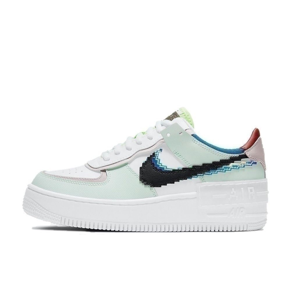 Nike Air Force 1 Shadow Pixel "Green White Platinum Violet Black" Unused