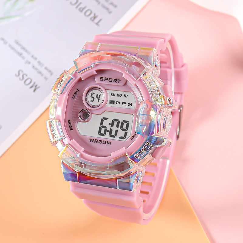 Keglect Kids LED Digital Watch เด็กนาฬิกากันน้ําและป้องกันความดันนักเรียนนาฬิกา Muti-Ftructional พร้อมนาฬิกาปลุก