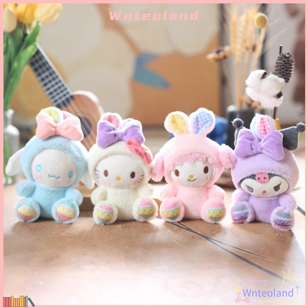 Wnteoland Sanrio พวงกุญแจตุ๊กตา, 15 ซม.การ์ตูนตุ๊กตาของเล่นตุ๊กตา, Kawaii น่ารัก Kitty Kuromi Melody เปียโน Cinnamoroll ตุ๊กตาสัตว์ตุ๊กตา Plush