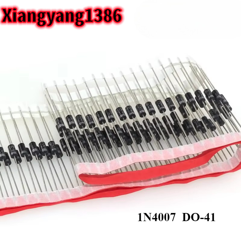 100pcs 1n4007 4007 1A 1000V DO-41 คุณภาพสูงวงจรเรียงกระแสไดโอด IN4007 1n4007