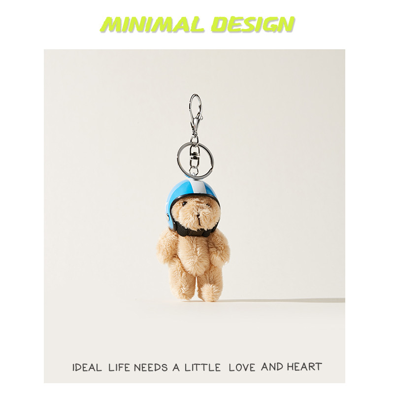 2024 หมวกกันน็อคแฟชั่นเกาหลีหมีพวงกุญแจจี้แฟชั่น