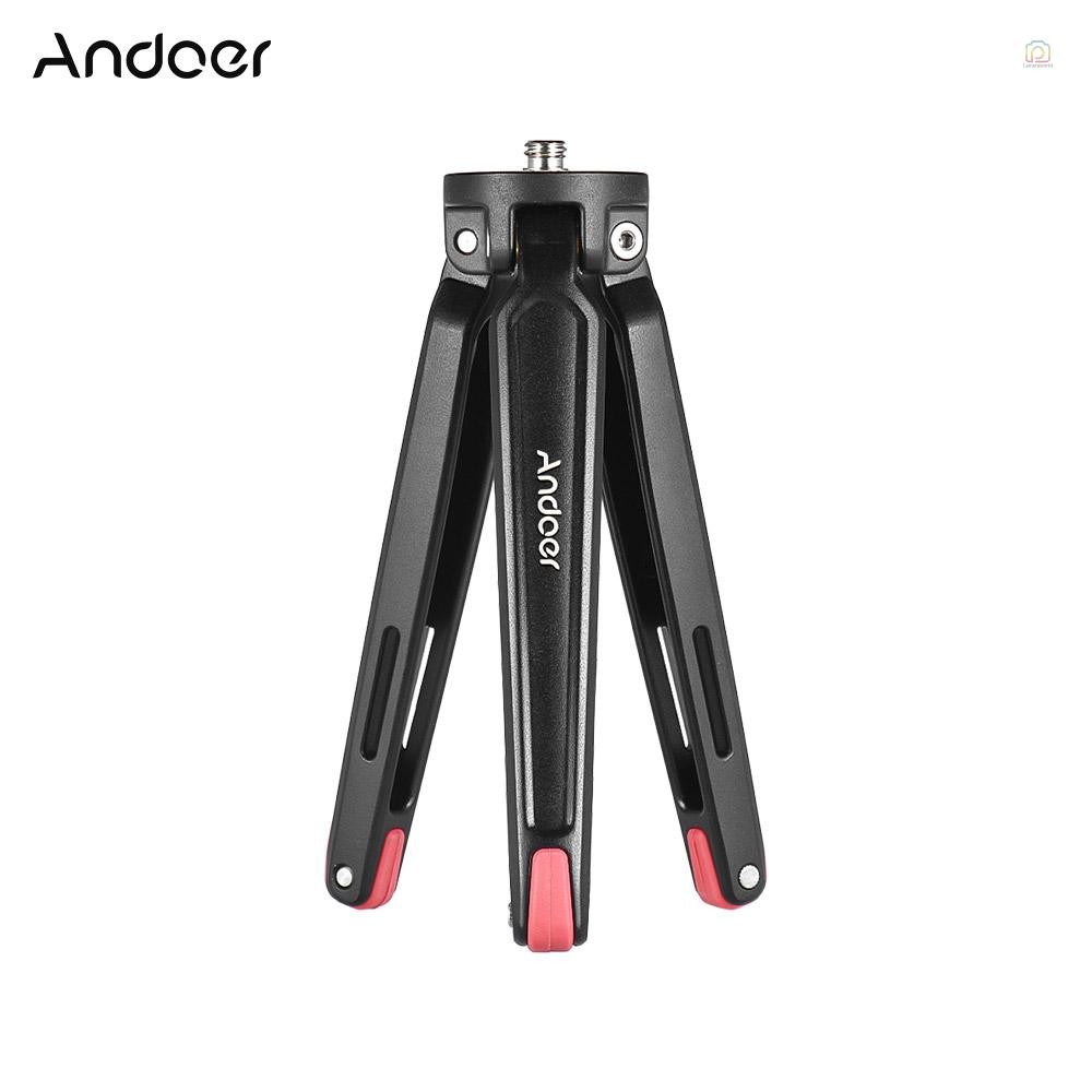 Andoer Mini Handheld Travel Desktop ขาตั้งกล้องขาตั้งกล้องอลูมิเนียม 11Lbs ความจุโหลดสําหรับสมาร์ทโฟน DSLR Action กล้องกีฬา