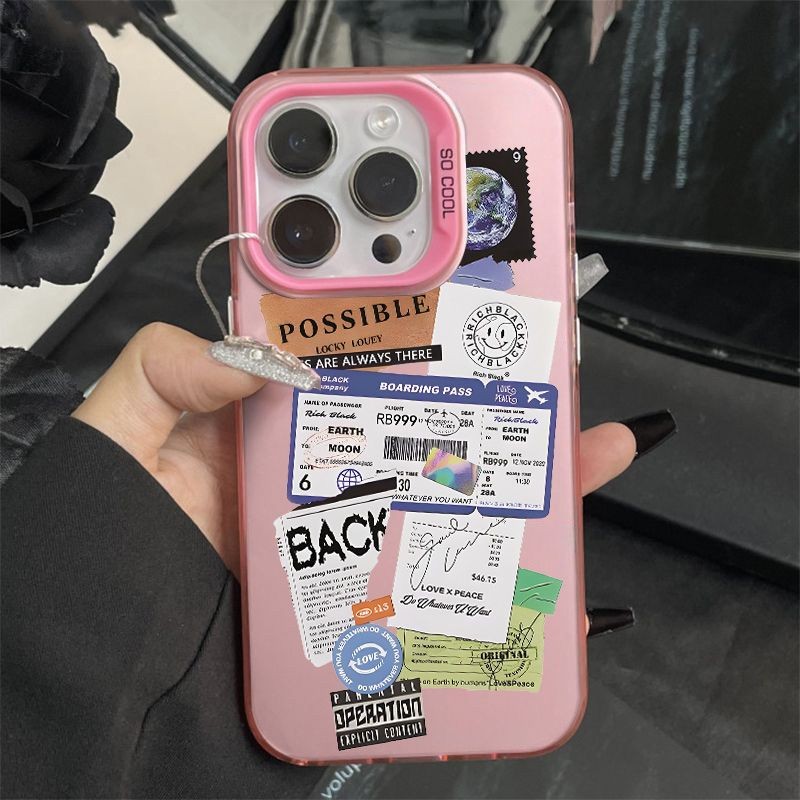 สำหรับกรณีโทรศัพท์ Samsung GALAXY A12 A03S A13 A23 A14 A15 A05 A53 A34 แท็กตั๋วเครื่องบินแฟชั่น IMD กรณีโทรศัพท์โฮโลแกรม - รูปที่ 2