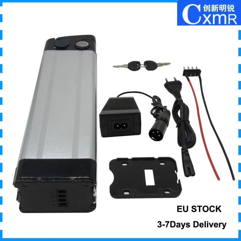 ✪36V 48V 52V 30AH Silver Fish Lithium Ebike Akku Bateria 500W Li Ion ไฟฟ้าจักรยาน 48V 18650 แบตเตอรี