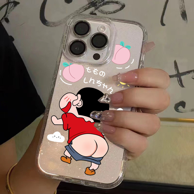 เคสไอโฟน 13 TPU นิ่มกันกระแทก เคสโทรศัพท์ เคสไอโฟน 11 12 14 15 13 Pro Max XR XS X 7 8P เครยอนชินจัง - รูปที่ 5