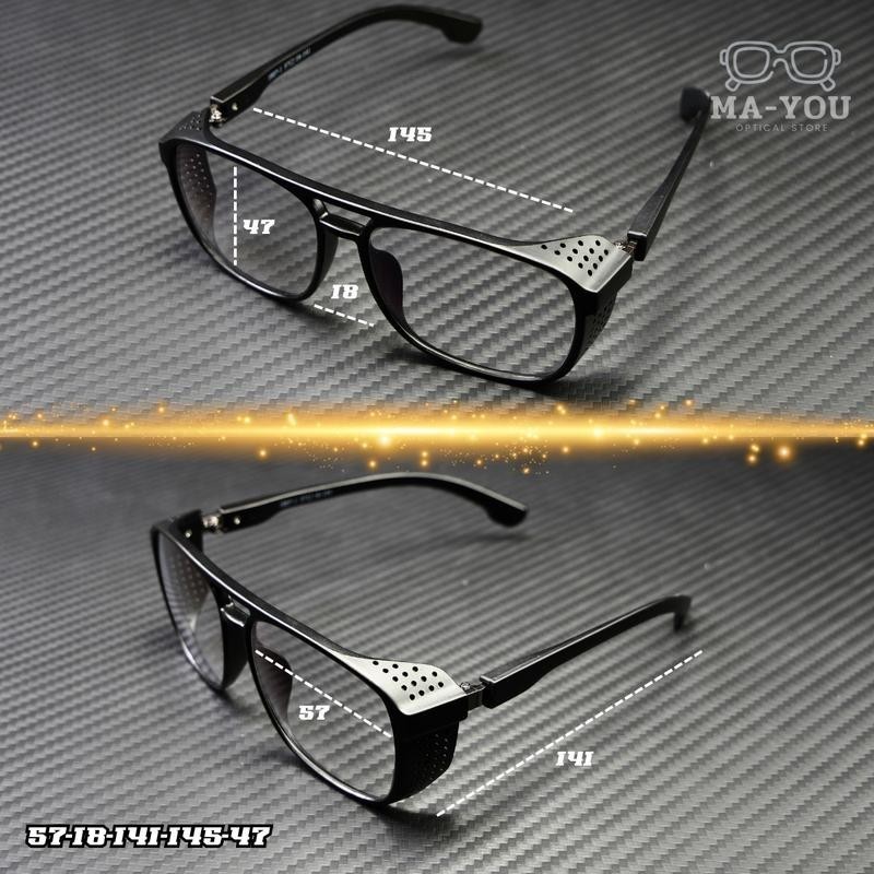 แว่นสายตาสั้น ทรงโคฟเวอร์การ์ด 1807-1 แว่นสายตาสั้นเลนส์บลูบล็อคออโต้พร้อมกรองแสงสีฟ้าแสงคอม/มือถือ ออกแดดเลนส์เปลี่ยนสี