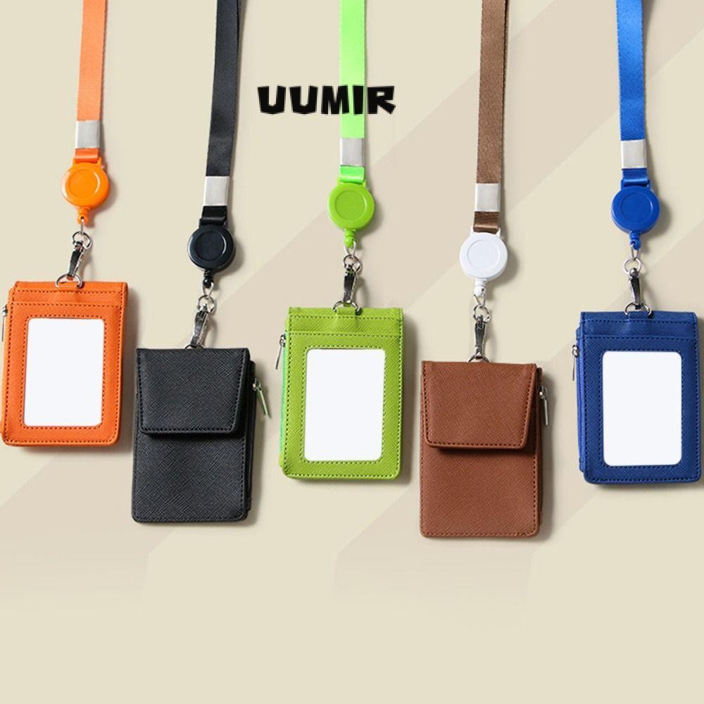 UUMIR แท็กชื่อเชือกเส้นเล็ก รหัส ขายร้อนมัลติฟังก์ชั่พร้อมกระเป๋าบัตรเชือกเส้นเล็ก