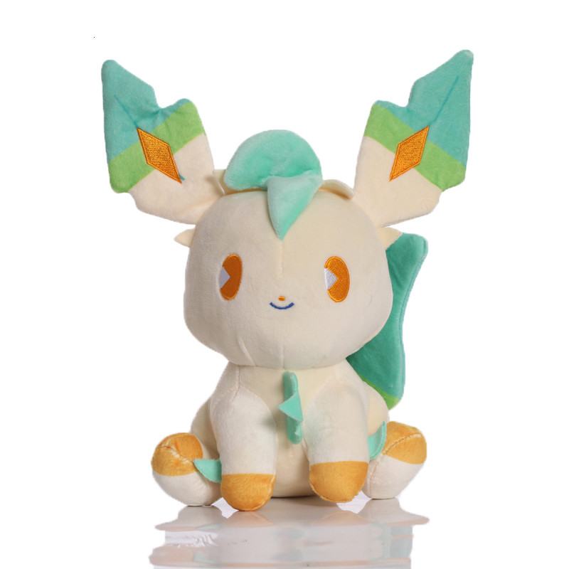 28 ซม.รุ่น Q Leafeon ตุ๊กตาของเล่นตุ๊กตาอะนิเมะ Pokemon Leafeon ตุ๊กตาสัตว์นุ่มของเล่น