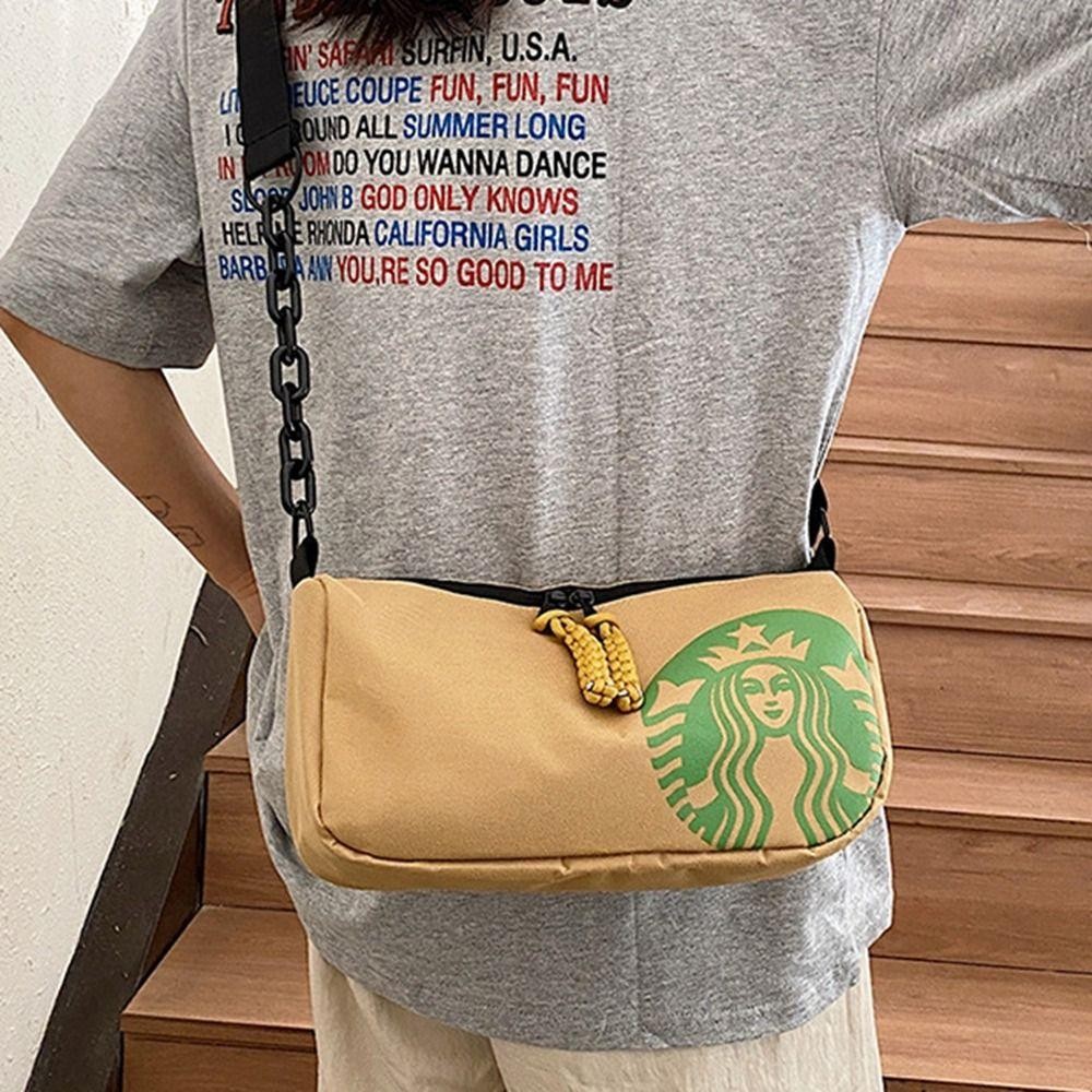 Riverstone McDonalds Bag, Cartoon Waterproof Starbucks Bag, Casual Handbag Cute Letter KFC Crossbody Bag Women