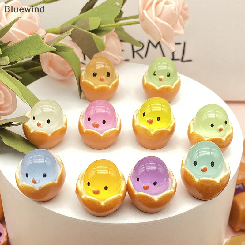 Bluewind 20 ชิ้นอีสเตอร์ไข่ Chick Micro ภูมิทัศน์ตกแต่งเรืองแสงไข่อีสเตอร์เครื่องประดับเด็กแปลกของเล่นตกแต่งอีสเตอร์ DIY ของขวัญใหม่