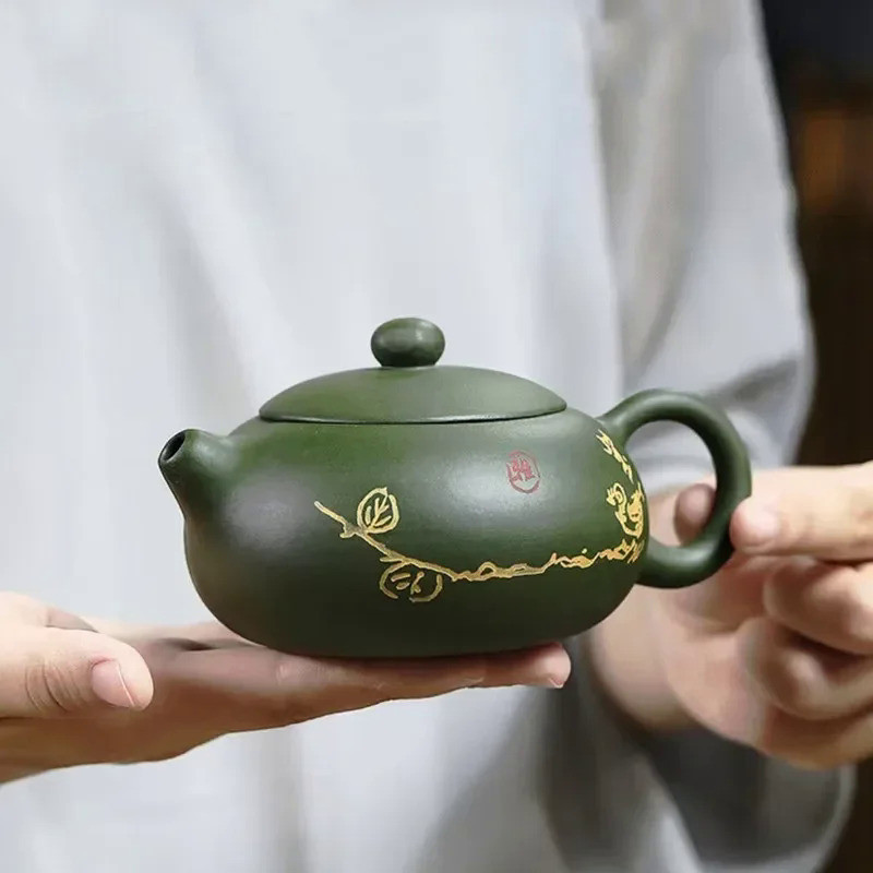 NLSLASI Chinese Yixing Teapot Purple Clay Filter Xishi Teapots Beauty Kettle Raw Ore Green Clay Hand