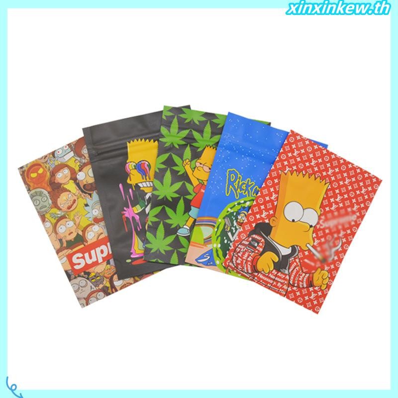 ถุงซิปล็อค เนื้อแมตต์ ลายการ์ตูน สําหรับใส่ขนมหวาน 100 ชิ้น
