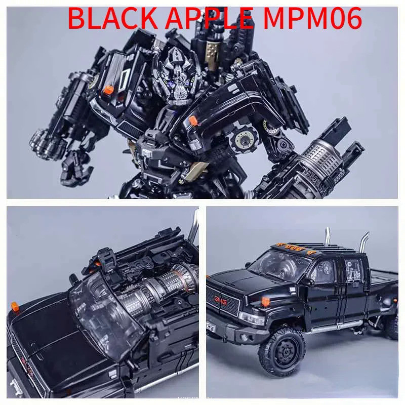 Transformation Black Apple MPM06 Ironhide M06 Movie Edition Metamorphic Toy Pickup Truck Enlarged  A