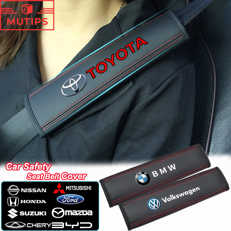 2ชิ้น/เซ็ต รภัยรถยามไหล่ ปลอกหุ้มเข็มขัดนิรภัย เครื่องหนังสายคล้องไหล่ แผ่นรองไหล่ 2 3 CX5 CX30 G20 