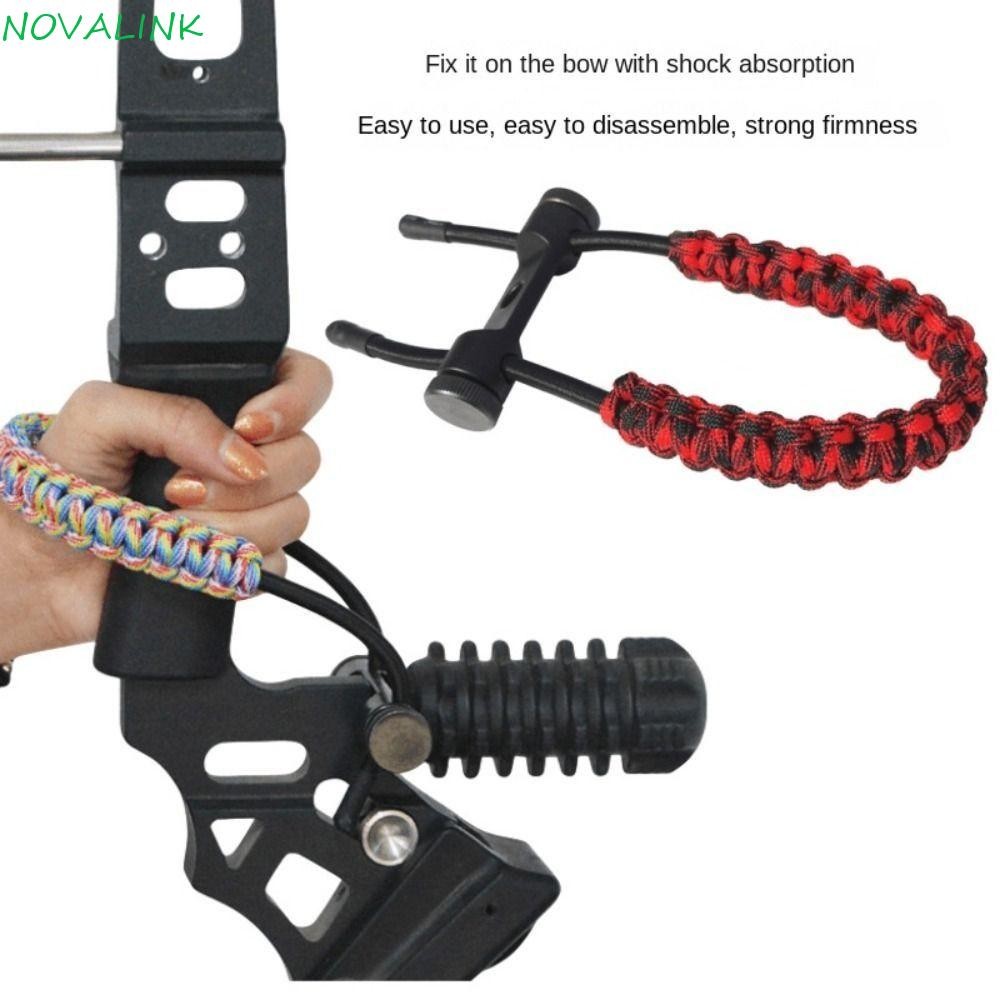 Novalink Arrow ข้อมือสลิง Aim StabilizerAccessories ไนลอน Compound Bow สายรัดข้อมือถักข้อมือ Arrow Protector โบว์ข้อมือ Bow Handle สลิง