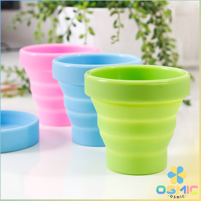 MIC แก้วน้ำพับได้, แก้วน้ำซิลิโคน ถ้วยยืดไสลด์ silicone folding cup
