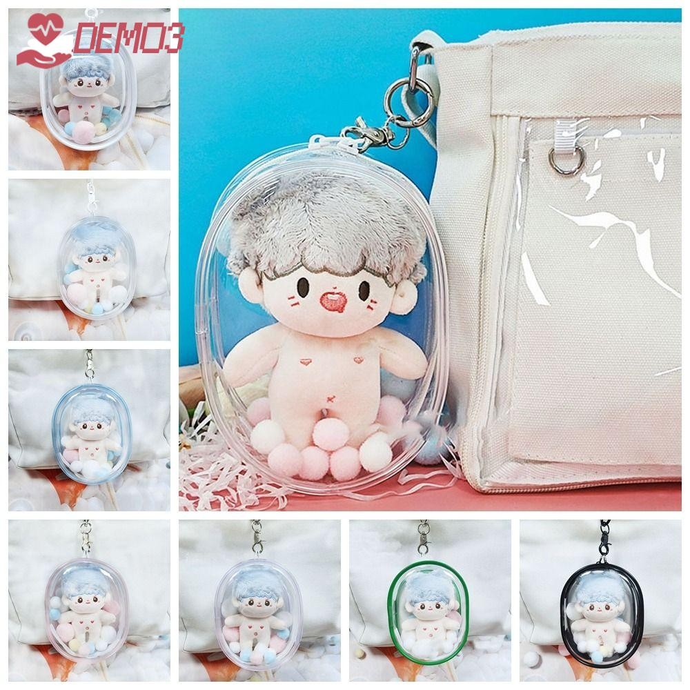 [เดโม3] กระเป๋ากลางแจ้งกล่องแสดงตุ๊กตา 10/15/16 ซม. โปร่งใส น่ารัก มินิตุ๊กตาอุปกรณ์จัดเก็บ