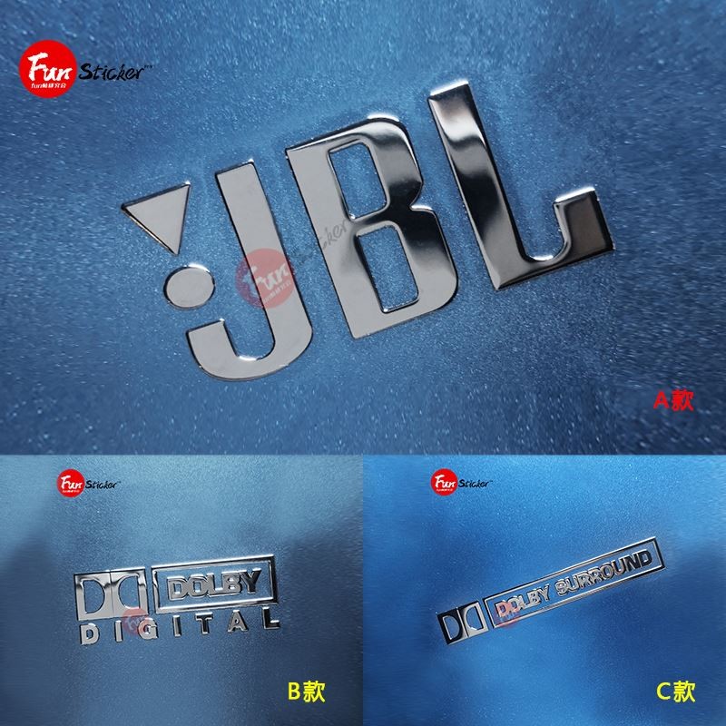 ✈สติ๊กเกอร์ใหม่ JBL Dolby Surround Audio Speaker Computer Case LOGO LOGO สติ๊กเกอร์โลหะ Car Home The