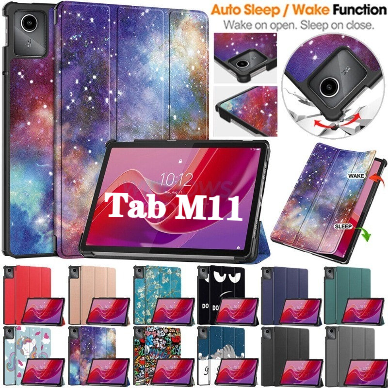 สําหรับ Lenovo Tab M11 TB330FU /Xiaoxin Pad 2024 TB331FC 11 นิ้ว Folio Flip PU หนังสมาร์ทขาตั้งฝาครอบ