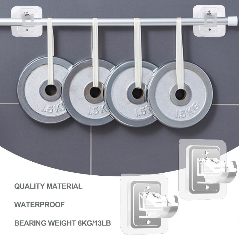 แนะนำ ผ้าม่าน 2/4/6 ชิ้น ตะขอแขวนผ้าม่านแบบมีกาวในตัว / ที่ยึดราวแขวนผ้าม่านห้องอาบน้ำแบบไม่มีตะปู / ที่ยึดสำหรับแขวนผนัง ราคาพิเศษ มีเก็บเงินปลายทาง