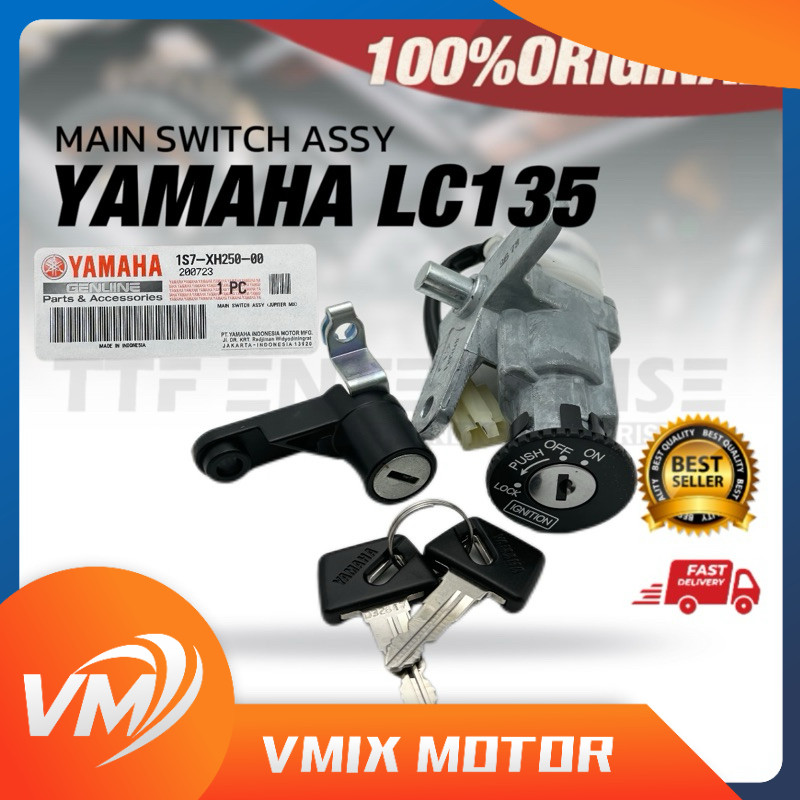 YAMAHA LC135 MAIN SWITCH ASSY 1S7-XH250-00 SUISS KUNCI ชุด ORGINAL LC 135 V1 ชุด KUNCI UTAMA