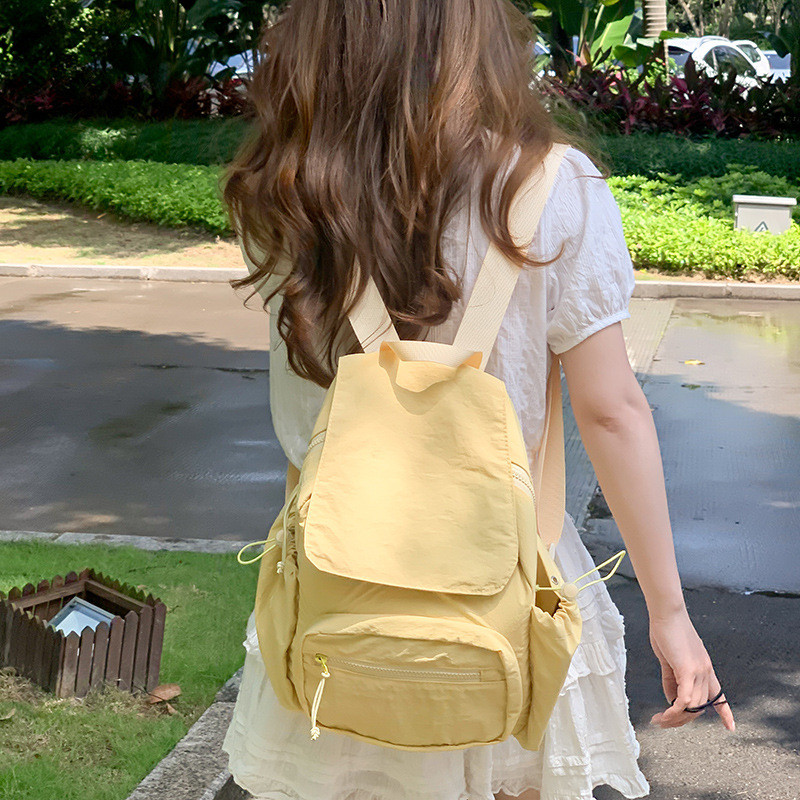 CINVAI & KROZE กระเป๋าเป้นักเรียน กระเป๋าเป้ไนลอน ผ้าซักคุณภาพสูงทนต่อการสึกหรอและทนทาน