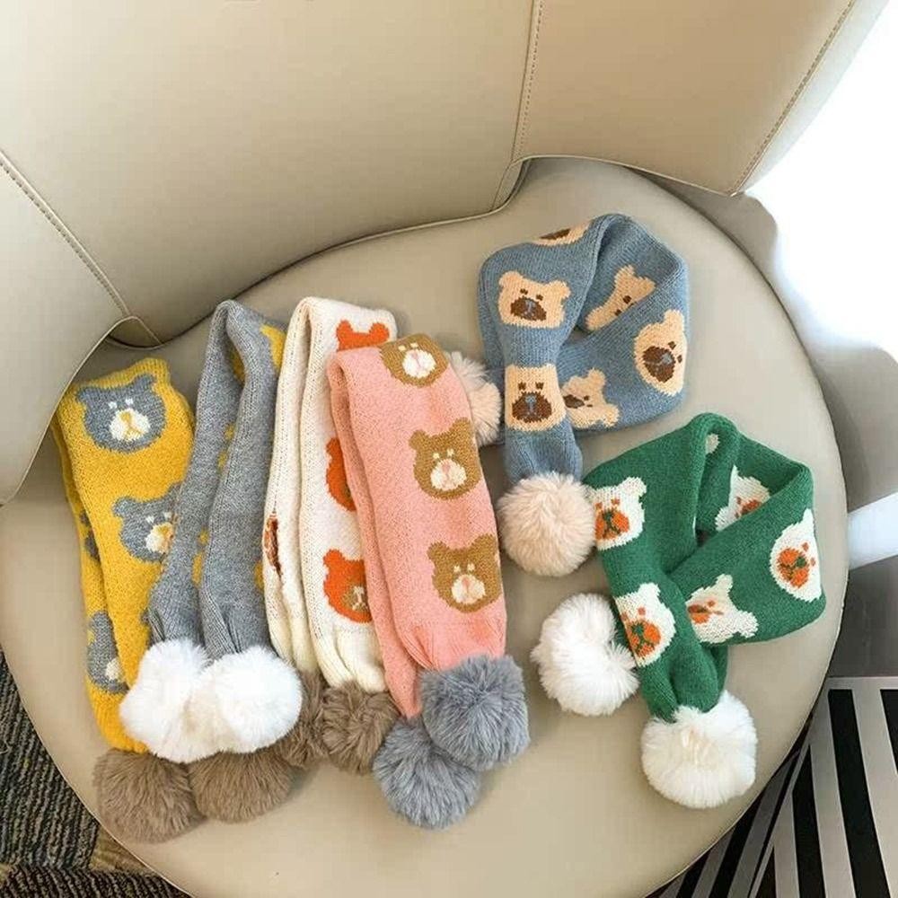 พันคอถักBRABRAA ชายหญิง แบบการ์ตูน มีกระดุมกดปิด วัสดุหนามาก อุ่นและกันลม เหมาะสำหรับฤดูฝนและหนาว - รูปที่ 5