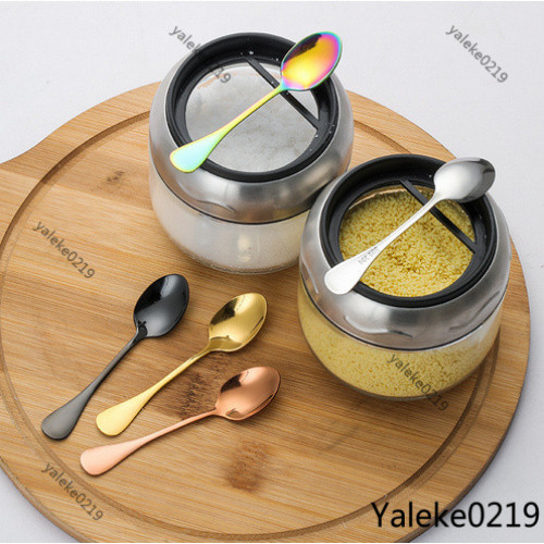 ช้อนสแตนเลส 304 ขนาดเล็ก น่ารัก สําหรับปรุงกาแฟ เกลือ โยเกิร์ต และปรุงรส