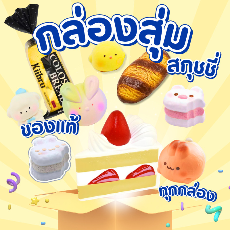 กล่องสุ่มสกุชชี่ สกุชี่ สุดคุ้ม ราคาเพียง 99฿ ได้ถึง 2 ชิ้น มีของแท้ทุกกล่อง