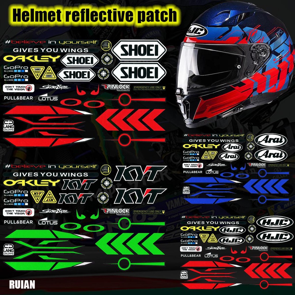 หมวกกันน็อครถจักรยานยนต์ Decals สติกเกอร์สติกเกอร์รถจักรยานยนต์สําหรับ Honda Lead Giorno PCX Yamaha Mio Suzuki Adv ไฟหน้าสติกเกอร์