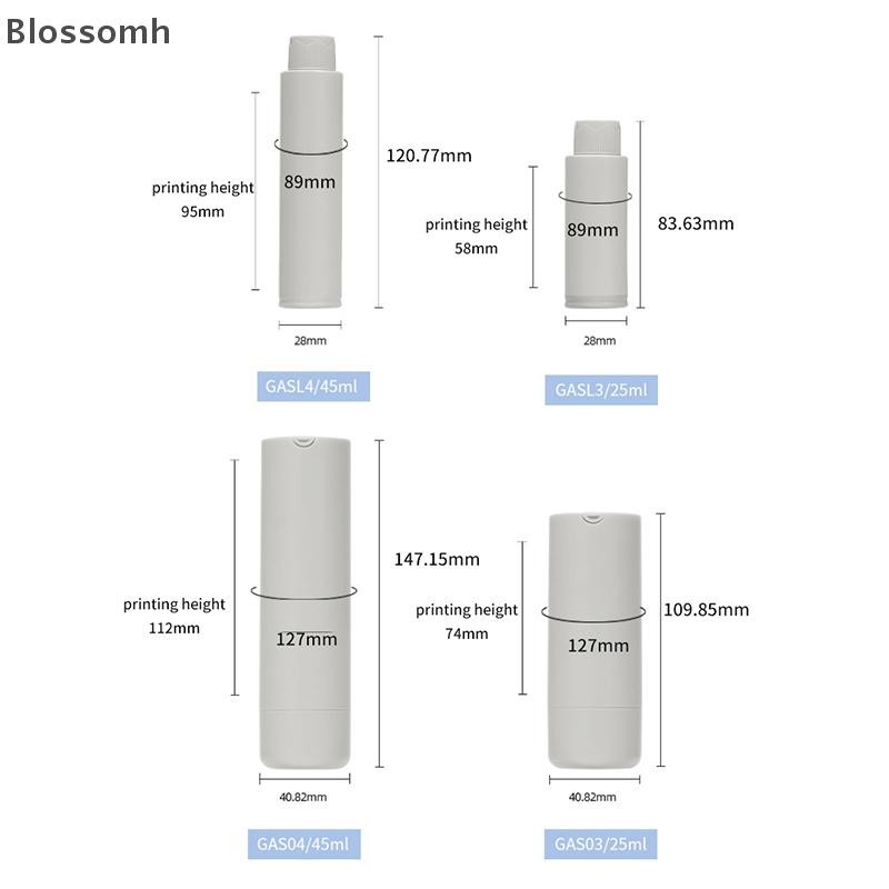 Blossomh 25ml/45ml ขวดอิมัลชันสูญญากาศแบบหมุนเปล่าเปลี่ยนได้ด้านใน Liner Airless ขวดโลชั่นคอนเทนเนอร์เครื่องสําอางใหม่