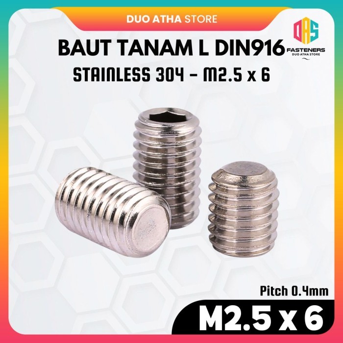 สลักเกลียวรูปตัว L M2.5 x 6 / L-Set Socket M2.5x6 Stainless SS304