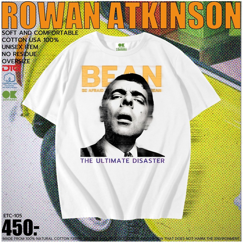 OK Apparel เสื้อยืดคอกลมแขนสั้น ลาย bean ทรง oversize Cotton USA พร้อมส่ง