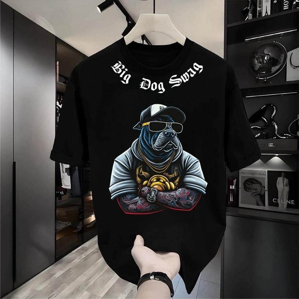 เสื้อยืด คอกลม แนววินเทจ สกรีนลาย ผ้าคอนตอน เเขนสั้น ใส่ได้ทั้งชายเเละหญิง สีดำ สีขาว S-3XL พร้อมส่ง ได้ทั้ง oversize